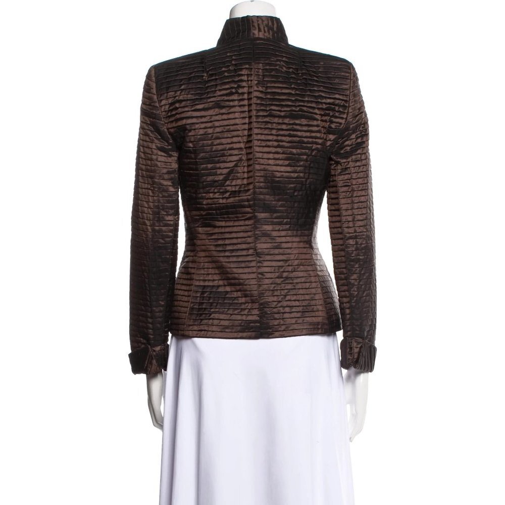 AKRIS Pleated Evening Bronze Jacket Size Small - Picture 4 of 5
